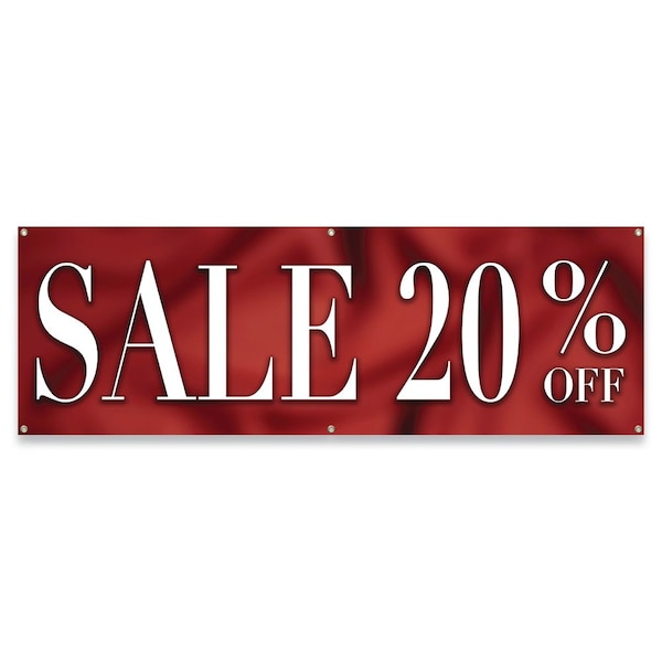 Sale 20% Off Banner Concession Stand Food Truck Single Sided
